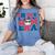In My Baseball Mom Era Smile Face Retro Women's Comfort Colors T-Shirt Chalky Mint