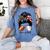 Football Mom Baseball Mom Of Both Messy Bun Mother's Day Premium Tri-Blend Women's Comfort Colors T-Shirt Chalky Mint