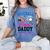Gender Reveal Baseball Or Bows Daddy Loves You Women's Comfort Colors T-Shirt Chalky Mint