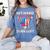 Hit Hard Run Fast Turn Left Baseball Cream Drip Crossed Bats Women's Comfort Colors T-Shirt Chalky Mint