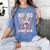 Ho Ho Home Run Baseball Christmas Holiday Sports Santa Women's Comfort Colors T-Shirt Chalky Mint
