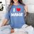 I Love Mamie Heart Grandma Grandmother Grandparent Raglan Baseball Tee Women's Comfort Colors T-Shirt Chalky Mint