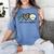 Peace Love Baseball Lover Motif For Women Pink Baseball Mom Women's Comfort Colors T-Shirt Chalky Mint