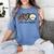 Peace Love Baseball Mom Leopard Print Cheetah Pattern Women's Comfort Colors T-Shirt Chalky Mint