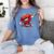 Valentines Day Baseball Dabbing Red Heart Love Boys Women's Comfort Colors T-Shirt Chalky Mint