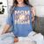 Women's Retro Baseball Mama Distressed Baseball Mom Life Women's Comfort Colors T-Shirt Chalky Mint