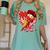 Baseball Heart Valentine Baseball Ice Cream Drip Boys Girls Women's Comfort Colors T-Shirt Violet