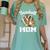 Baseball Mom Leopard Heart Matching Family Women's Comfort Colors T-Shirt Violet