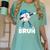 Boys Baseball Graphic Tee Teen Apparel Cute Meme Bruh Women's Comfort Colors T-Shirt Violet