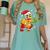 Christmas Gingerbread Man Baseball Player Catcher Women's Comfort Colors T-Shirt Violet