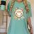 Happy Baseball Mom Groovy Retro Floral Smiling Face Women's Comfort Colors T-Shirt Violet Happy Baseball Mom Groovy Retro Floral Smiling Face Women's Comfort Colors T-Shirt Violet