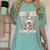 Ho Ho Home Run Baseball Christmas Holiday Sports Santa Women's Comfort Colors T-Shirt Violet