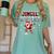 Jingle Ballers Plaid Santa Dabbing Baseball Christmas Women's Comfort Colors T-Shirt Violet