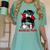 Peru Baseball Mom Messy Bun Women's Comfort Colors T-Shirt Violet Peru Baseball Mom Messy Bun Women's Comfort Colors T-Shirt Violet