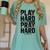 Play Hard Pray Hard Youth Boy Christian Baseball Jesus Women's Comfort Colors T-Shirt Violet Play Hard Pray Hard Youth Boy Christian Baseball Jesus Women's Comfort Colors T-Shirt Violet