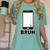 Texted First Bruh Seen Message Valentine's Day Humor Raglan Baseball Tee Women's Comfort Colors T-Shirt Violet