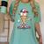 USA Patriotic Baseball Ice Cream Cone Freedom Women's Comfort Colors T-Shirt Violet