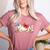 Ball Mom Bow Tie Baseball Mom Women's Heather T-Shirt Heather Mauve