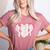 Baseball Mom Heart Women's Heather T-Shirt Heather Mauve