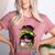 Brazil Baseball Mom Messy Bun Women's Heather T-Shirt Heather Mauve Brazil Baseball Mom Messy Bun Women's Heather T-Shirt Heather Mauve