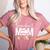Floral Baseball Mom Mother's Day Cute Baseball Mama Mommy Women's Heather T-Shirt Heather Mauve Floral Baseball Mom Mother's Day Cute Baseball Mama Mommy Women's Heather T-Shirt Heather Mauve