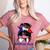 French Baseball Mom France Messy Bun Women's Heather T-Shirt Heather Mauve French Baseball Mom France Messy Bun Women's Heather T-Shirt Heather Mauve