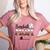 Leopard Baseball Mom Mama Mommy Sport Women's Heather T-Shirt Heather Mauve