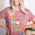 In My Mom Of Ballers Era Groovy Volleyball Baseball Mom Cute Women's Heather T-Shirt Heather Mauve