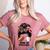 Mom Of Ballers Messy Bun Football Mom Baseball Mom Of Both Women's Heather T-Shirt Heather Mauve
