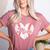 Mother's Day Distressed Heart Baseball Mom Mama Sport Fan Women's Heather T-Shirt Heather Mauve