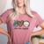 Peace Love Baseball Lover Motif For Women Pink Baseball Mom Women's Heather T-Shirt Heather Mauve Peace Love Baseball Lover Motif For Women Pink Baseball Mom Women's Heather T-Shirt Heather Mauve