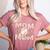 Women's Retro Baseball Mama Distressed Baseball Mom Life Women's Heather T-Shirt Heather Mauve