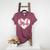Mother's Day Distressed Heart Baseball Mom Mama Sport Fan Women's Heather T-Shirt Heather Maroon