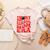 In My Baseball Mom Era Red Women's Heather T-Shirt Heather Peach