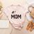 Baseball Mom Number One 1 Mother Baseball Lover Mother's Day Women's Heather T-Shirt Heather Peach