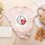Bleached Custom Baseball Mom Number 7 Heart For Mom Women's Heather T-Shirt Heather Peach