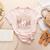 Women's Retro Baseball Mama Distressed Baseball Mom Life Women's Heather T-Shirt Heather Peach