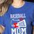 Baseball Cheer Mom Cheerleading Cheerleader Baseball Mom Women's Heather T-Shirt Heather True Royal