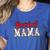 Baseball Mama Retro Groovy Baseball Mom Women Mother's Day Women's Heather T-Shirt Heather True Royal