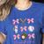 Baseball Mimi Era Bows Baseball Mom Women Women's Heather T-Shirt Heather True Royal