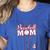 Baseball Mom 4 Number 4 Jersey Team Numbered Jersey Women's Heather T-Shirt Heather True Royal