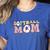 Baseball Mom Bleached Messy Bun Game Day Women's Heather T-Shirt Heather True Royal