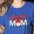 Baseball Mom Coquette Pink Bow Baseball Mama Premium Women's Heather T-Shirt Heather True Royal