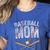 Baseball Mom Crossed Bats With Ball On Fire Distressed Women's Heather T-Shirt Heather True Royal Baseball Mom Crossed Bats With Ball On Fire Distressed Women's Heather T-Shirt Heather True Royal