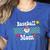 Baseball Mom Cute Retro Look Mothers Will Love Premium Women's Heather T-Shirt Heather True Royal