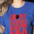 In My Baseball Mom Era Red Women's Heather T-Shirt Heather True Royal