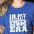 In My Baseball Mom Era Retro Groovy Baseball Women's Heather T-Shirt Heather True Royal