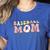 Baseball Mom Groovy Game Day Women's Heather T-Shirt Heather True Royal