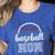 Baseball Mom Leopard Print Baseball Game Day For Mama Women's Heather T-Shirt Heather True Royal