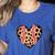 Baseball Mom Leopard Heart Valentine Day Mother Day Women's Heather T-Shirt Heather True Royal